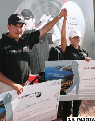Daniel y Lorena Mercado, golfistas de Cochabamba