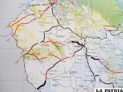 Mapa de la Administradora Boliviana de Carreteras (ABC)