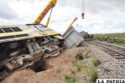 El robo de rieles causó el descarrilamiento del tren de la Empresa Ferroviaria Andina, en inmediaciones de Patacamaya