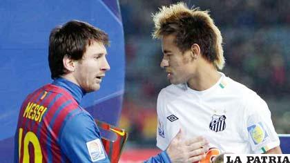 Messi y Neymar en ocasión de la final del mundial de clubes