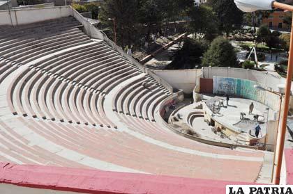 El teatro al aire libre “Luis Mendizábal Santa Cruz”, otrora un espacio favorito para actividades culturales