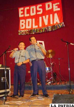 Con 45 años de experiencia el dúo “Ecos de Bolivia” tuvo exitosa presentación anoche
