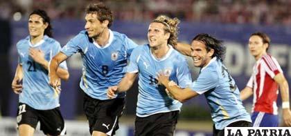 Jugadores de la selección uruguaya