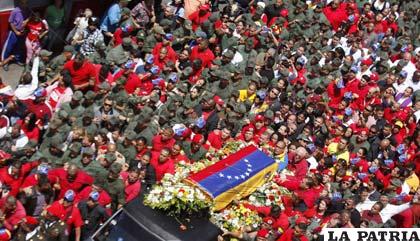 El adiós a Hugo Chávez Frías en Venezuela