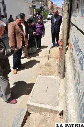 Inspección a obras de refacción de aceras y cordones