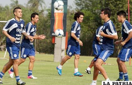 Primer entrenamiento de la selección paraguaya