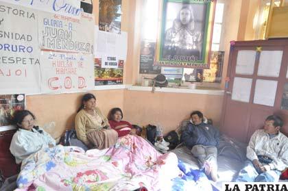 Piquete de huelga de hambre en la COD
