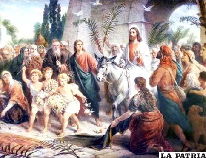 Domingo de Ramos, Jesús entra en Jerusalén entre palmas y cánticos