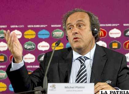 Michel Platini,  presidente de la UEFA