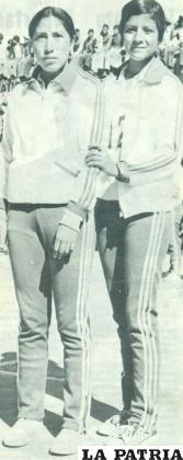 Beatriz Heredia y Norma Rivero, atletas y basquetbolistas en esos años