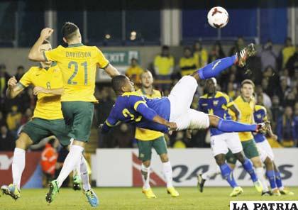 Una acción del partido en el cual se impuso Ecuador