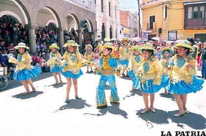 El bloque infantil de la Cullaguada Terribles Quirquinchos