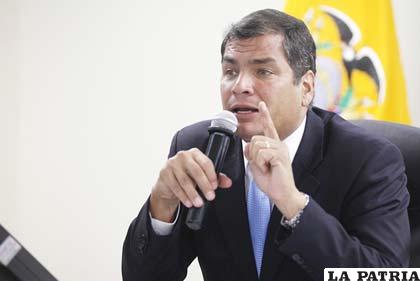 Presidente ecuatoriano, Rafael Correa