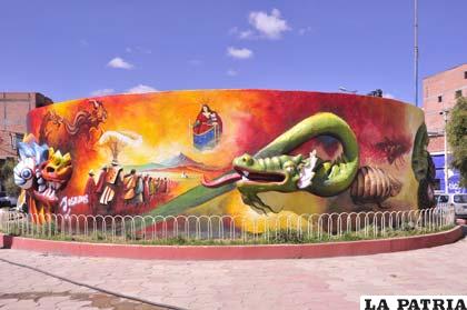 Mural de la avenida 6 de Agosto y Villarroel
