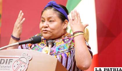 Rigoberta Menchú, líder indígena guatemalteca que fue premio Nobel de la Paz