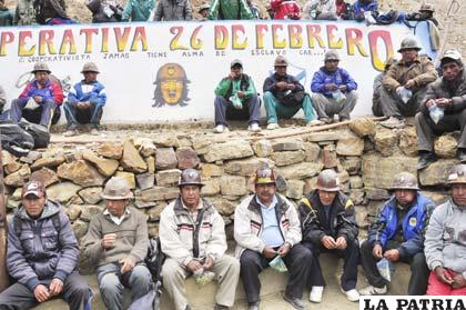 Mineros de la cooperativa 26 de febrero afiliados a la Fencomin