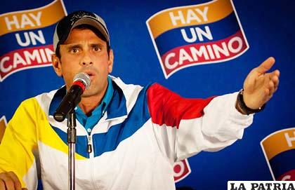 Capriles, líder opositor venezolano, insta a debatir al presidente Maduro