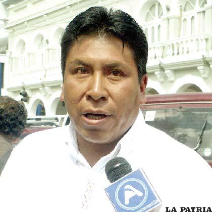 El presidente de la Fedbampo, Gonzalo Choque Huanca