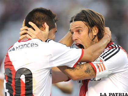 Festejo de los jugadores de River Plate