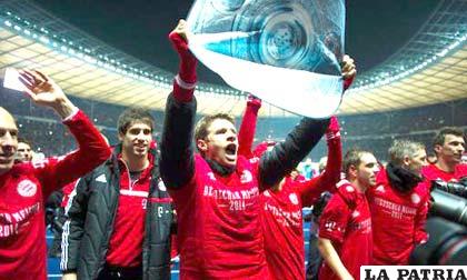 Los jugadores del Bayern de Múnich celebran