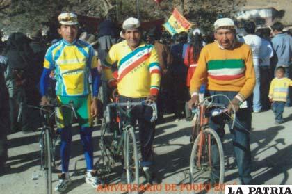 Juan Lima, Manuel Lima y Jhony Merk Lima aún son amantes del ciclismo