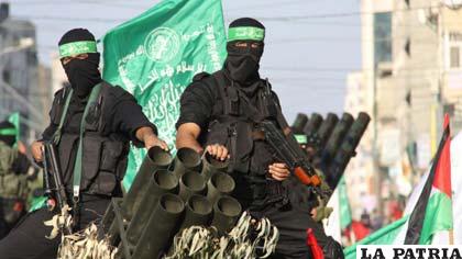 Miembros del movimiento palestino islamista Hamás