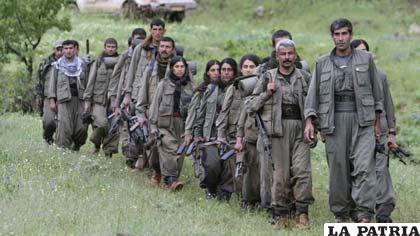 Guerrilleros kurdos del PKK