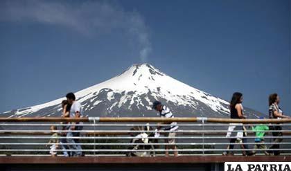 Volcán Villarrica, en el Sur de Chile