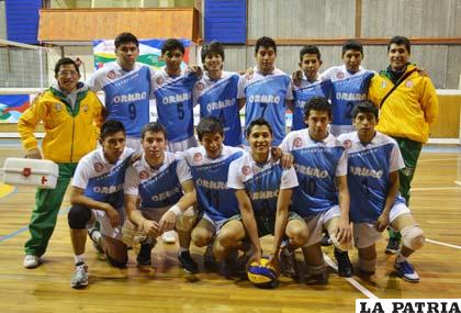 Selección masculina de voleibol que asistió a los Judejut 2014 en Chile