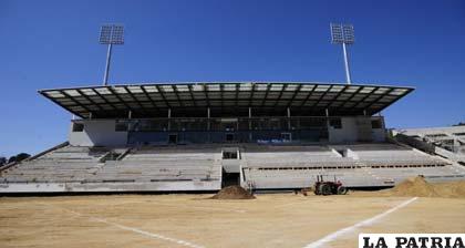 Estadio Sausalito de Viña del Mar en su última fase de trabajo