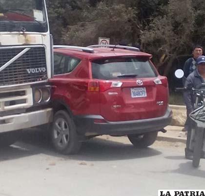 Dos de los tres vehículos afectados