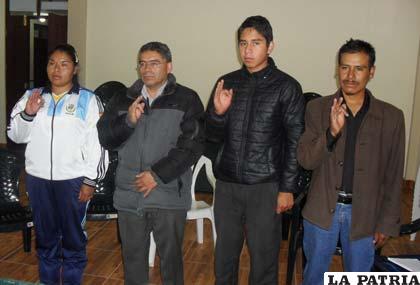 Durante la posesión de la directiva del Karate