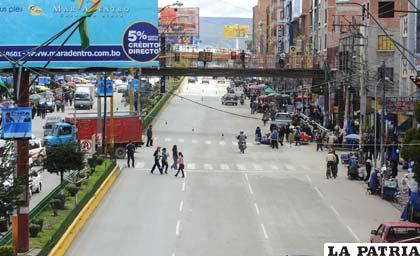 Panorama del paro de chóferes en la ciudad de El Alto