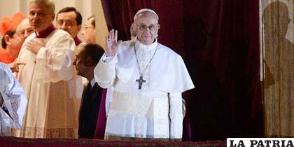 Francisco Bergoglio cuando fue nombrado Papa