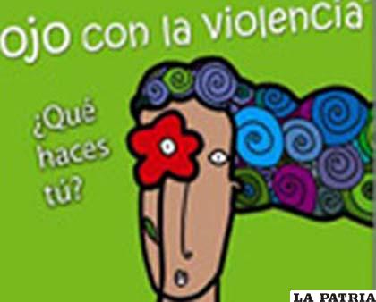 Afiche contra la violencia a las mujeres