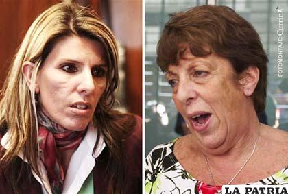 Sandra Arroyo Salgado (izq.), exesposa del fiscal Alberto Nisman y la jueza Viviana Fein (der.)