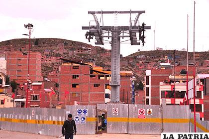 Obras del teleférico avanzan con lentitud