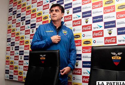 Gustavo Quinteros, entrenador de la selección ecuatoriana