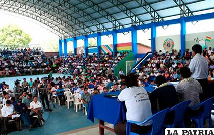 Las bases de las Seis Federaciones del Chapare en ampliado con Morales /ANF