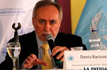 Denis Racicot, representante del Oacnudh en Bolivia /redpaiss.com