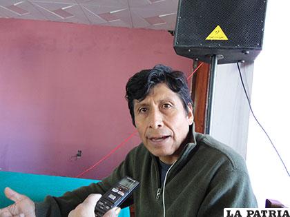 Representante del control social del municipio de Pampa Aullagas, Raúl Copa Quisbert