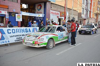 El motorizado de Marcelo Chura en la inspección técnica
