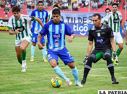 La última vez que jugaron en Tarija, venció Oriente Petrolero (1-4) el 16/12/2015 /APG