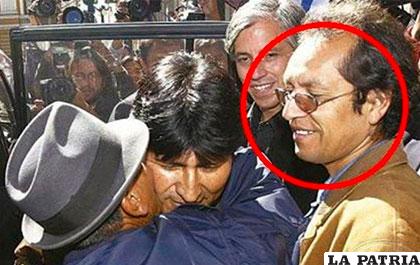 Walter Chávez, junto a Evo Morales y Álvaro García Linera /peru.com