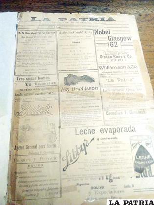 Ejemplar de LA PATRIA del 1 de octubre de 1919