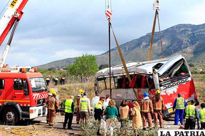 El accidente causó 43 heridos de diferente consideración y 13 muertos