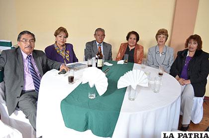 Dr. Arturo Álvarez, Sra. Irma Orellana de Álvarez, Sr. Luis Camacho, Sra. Edda Medina de Camacho, Sra. Ruth Medina de Mejía, Sra. Marcela Arias de Alarcón