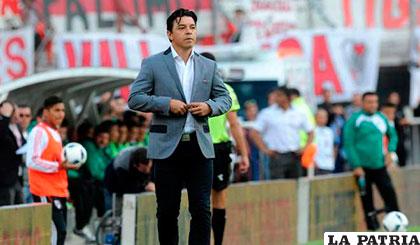 Gallardo, DT de River, molesto por el resultado