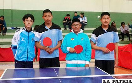 Adrián Morales, Miguel Azurduy, Pablo Flores y ?scar Chávez