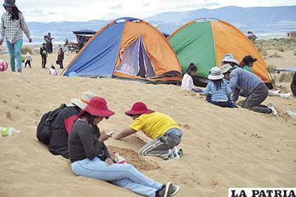 Muchos aprovecharon el feriado para salir a acampar